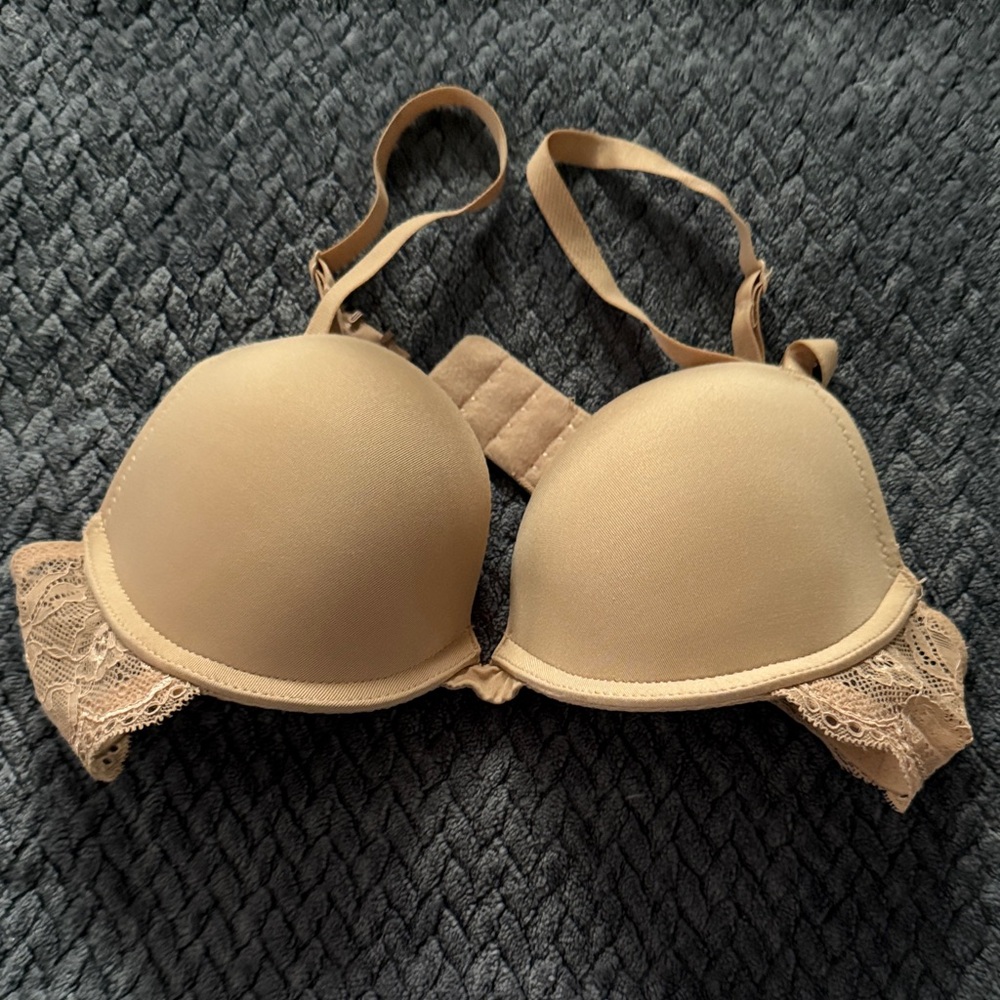 Affinitas Tan Lace Accent Bra
